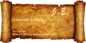 Jancsa Endre névjegykártya